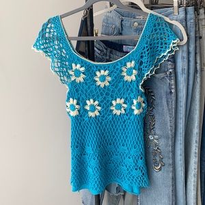 Crochet Floral Top